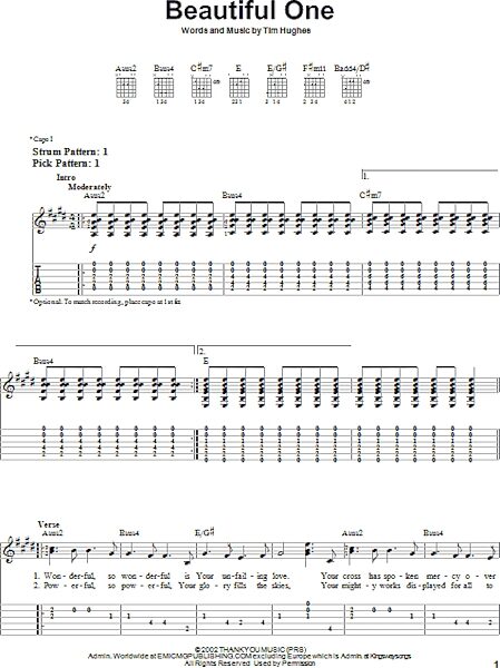 open zoom image for Beautiful One - Easy Guitar with TAB, New, Main