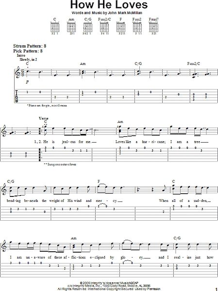 open zoom image for How He Loves - Easy Guitar with TAB, New, Main