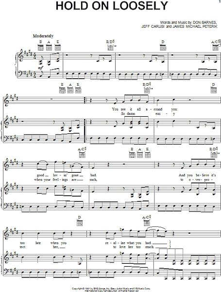 open zoom image for Hold On Loosely - Piano/Vocal/Guitar, New, Main