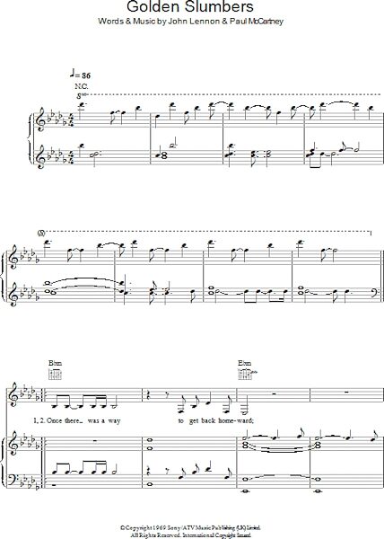 open zoom image for Golden Slumbers - Piano/Vocal/Guitar, New, Main