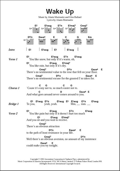 open zoom image for Wake Up - Guitar Chords/Lyrics, New, Main