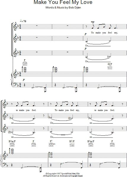 open zoom image for Make You Feel My Love - Choral, New, Main