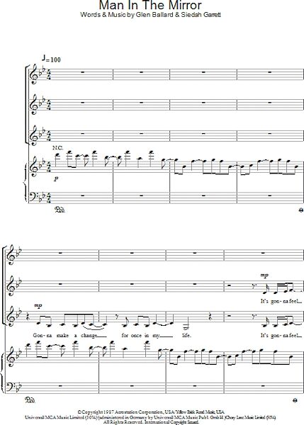 open zoom image for Man In The Mirror - Choral, New, Main