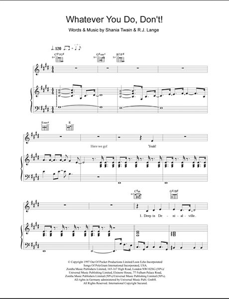 open zoom image for Whatever You Do, Don't! - Piano/Vocal/Guitar, New, Main