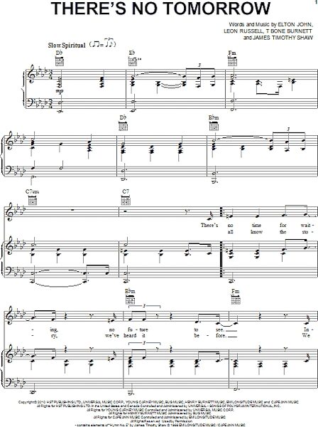 open zoom image for There's No Tomorrow - Piano/Vocal/Guitar, New, Main