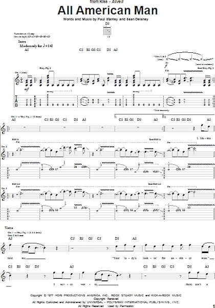 open zoom image for All American Man - Guitar TAB, New, Main