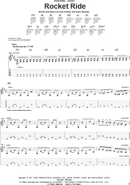 open zoom image for Rocket Ride - Guitar TAB, New, Main