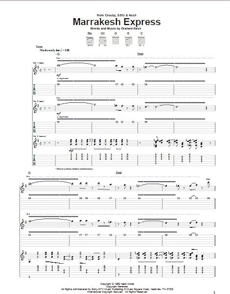 open zoom image for Marrakesh Express - Guitar TAB, New, Main