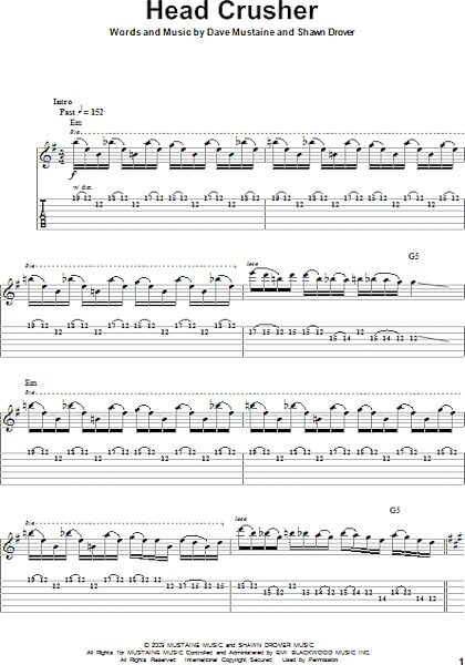 open zoom image for Head Crusher - Guitar Tab Play-Along, New, Main