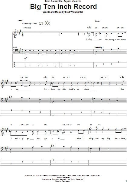 open zoom image for Big Ten Inch Record - Bass Tab, New, Main