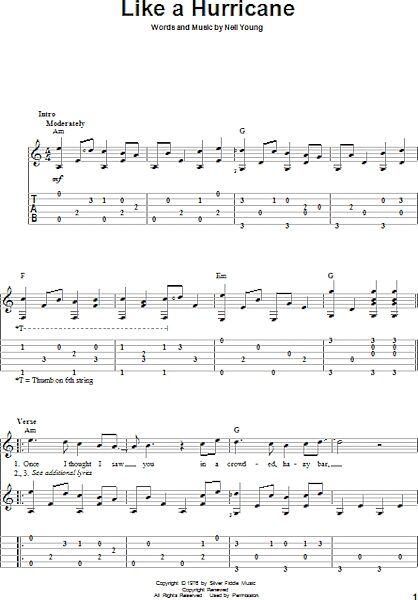 open zoom image for Like A Hurricane - Solo Guitar, New, Main