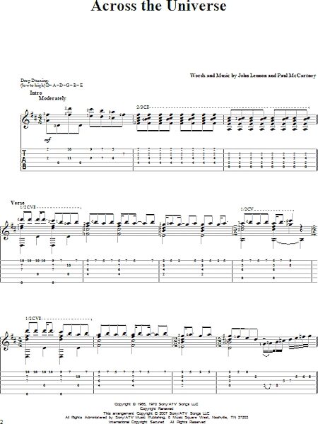 open zoom image for Across The Universe - Solo Guitar, New, Main
