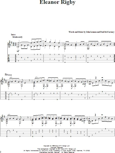 open zoom image for Eleanor Rigby - Solo Guitar, New, Main