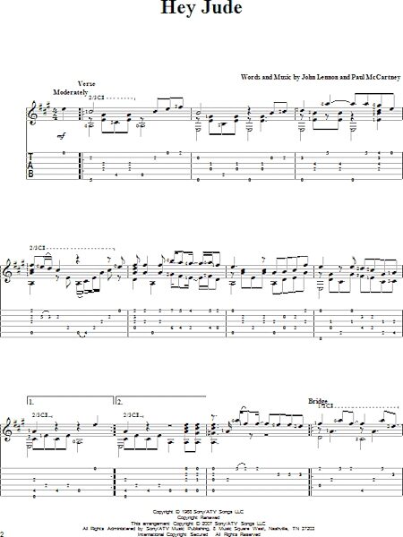 open zoom image for Hey Jude - Solo Guitar, New, Main