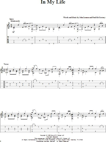 open zoom image for In My Life - Solo Guitar, New, Main