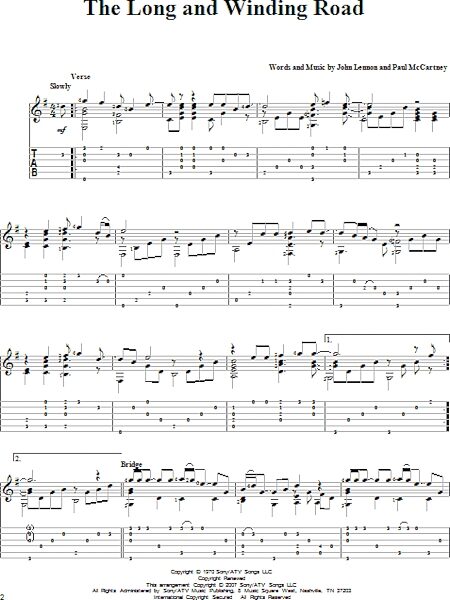 open zoom image for The Long And Winding Road - Solo Guitar, New, Main