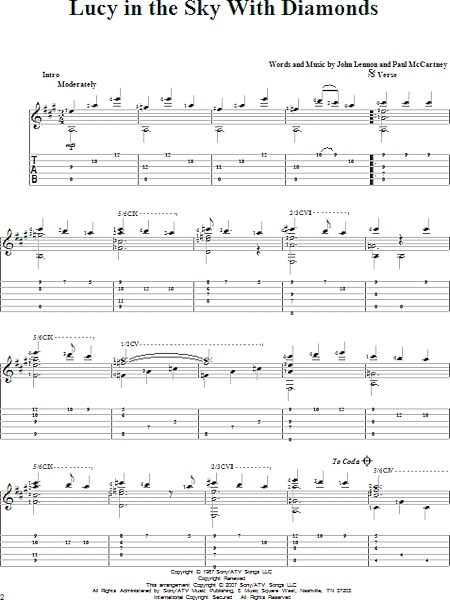 open zoom image for Lucy In The Sky With Diamonds - Solo Guitar, New, Main