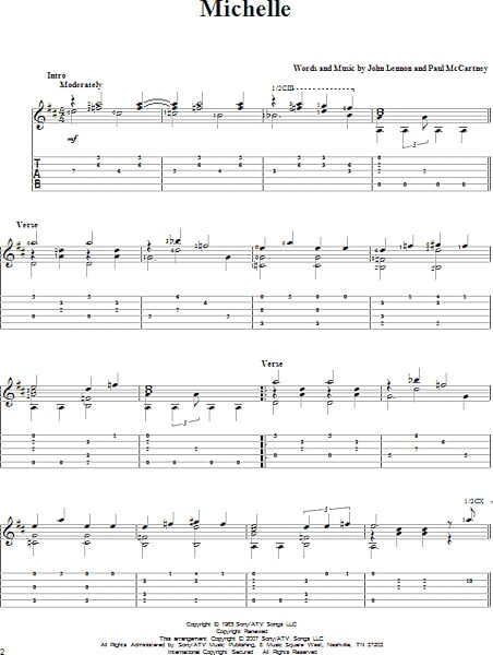 open zoom image for Michelle - Solo Guitar, New, Main