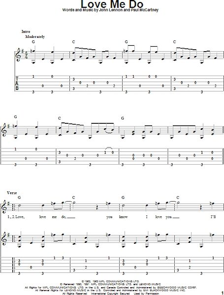 open zoom image for Love Me Do - Solo Guitar, New, Main