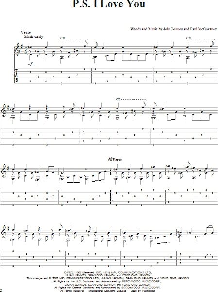 open zoom image for P.S. I Love You - Solo Guitar, New, Main