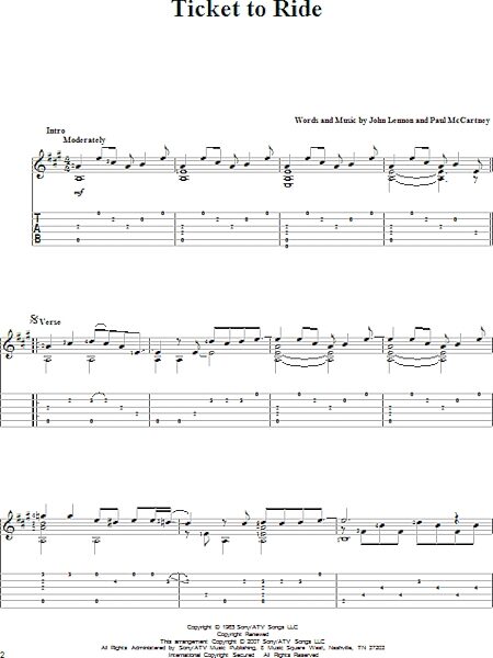 open zoom image for Ticket To Ride - Solo Guitar, New, Main