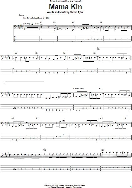 open zoom image for Mama Kin - Bass Tab, New, Main