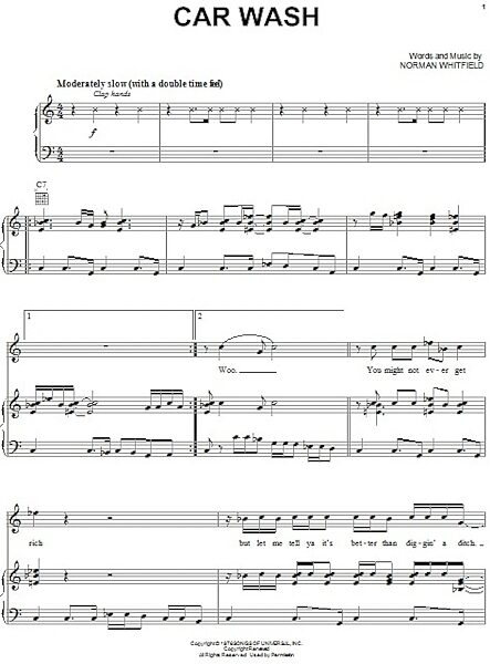 open zoom image for Car Wash - Piano/Vocal/Guitar, New, Main