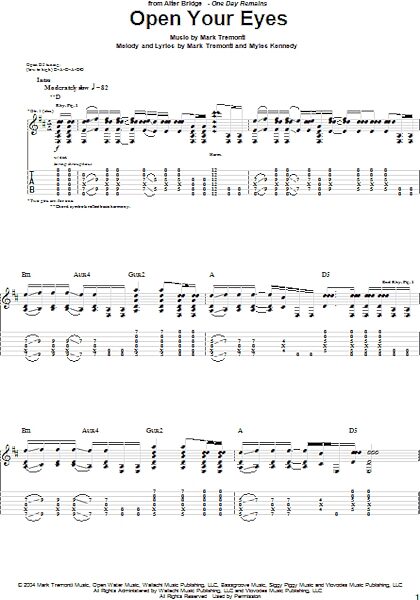 open zoom image for Open Your Eyes - Guitar TAB, New, Main