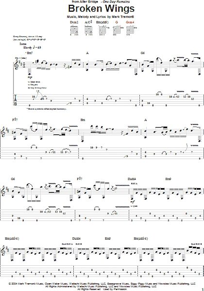 open zoom image for Broken Wings - Guitar TAB, New, Main