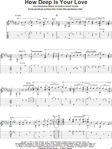 open zoom image for How Deep Is Your Love - Solo Guitar, New, Main