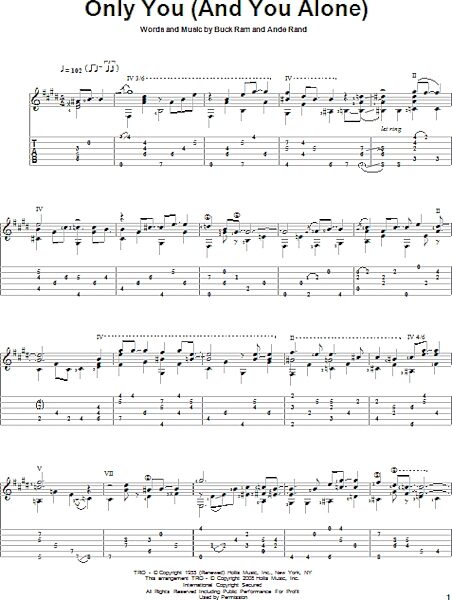 open zoom image for Only You (And You Alone) - Solo Guitar, New, Main