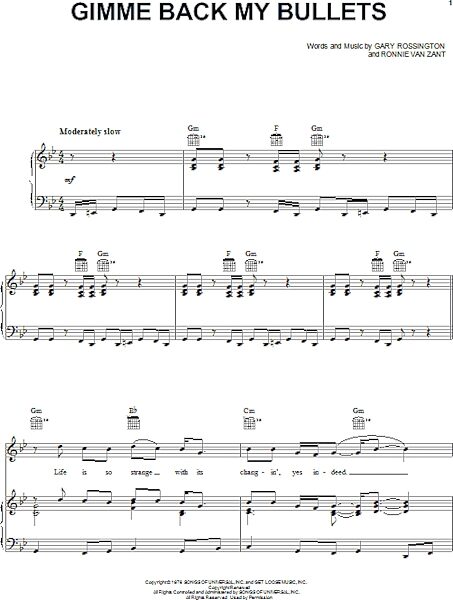 open zoom image for Gimme Back My Bullets - Piano/Vocal/Guitar, New, Main