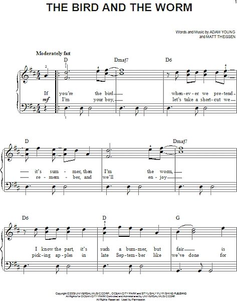 open zoom image for The Bird And The Worm - Easy Piano, New, Main