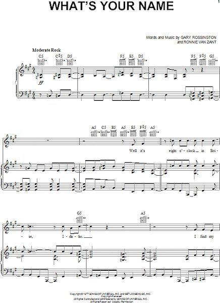 open zoom image for What's Your Name - Piano/Vocal/Guitar, New, Main