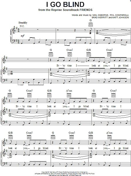 open zoom image for I Go Blind - Piano/Vocal/Guitar, New, Main