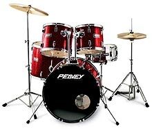 open zoom image for Peavey International Series II 5-Piece Drum Kit, Metallic Wine Red