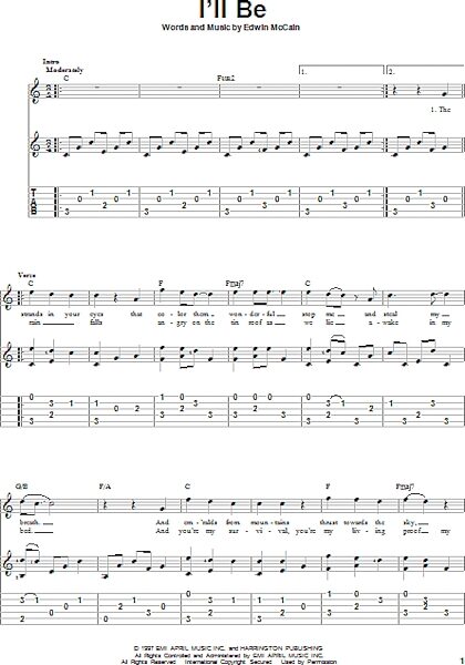 open zoom image for I'll Be - Solo Guitar, New, Main