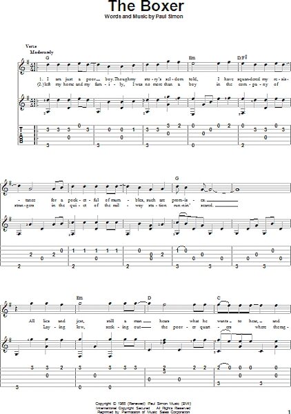 open zoom image for The Boxer - Solo Guitar, New, Main
