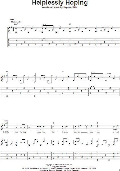 open zoom image for Helplessly Hoping - Solo Guitar, New, Main