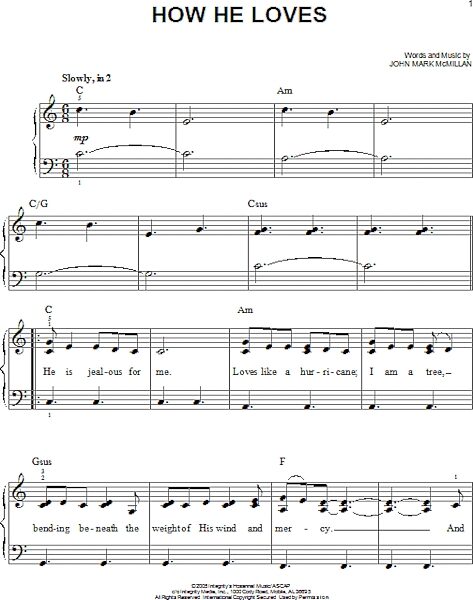 open zoom image for How He Loves - Easy Piano, New, Main