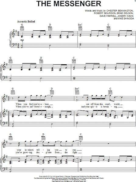 open zoom image for The Messenger - Piano/Vocal/Guitar, New, Main