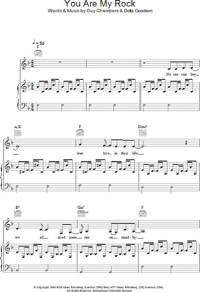open zoom image for You Are My Rock - Piano/Vocal/Guitar, New, Main