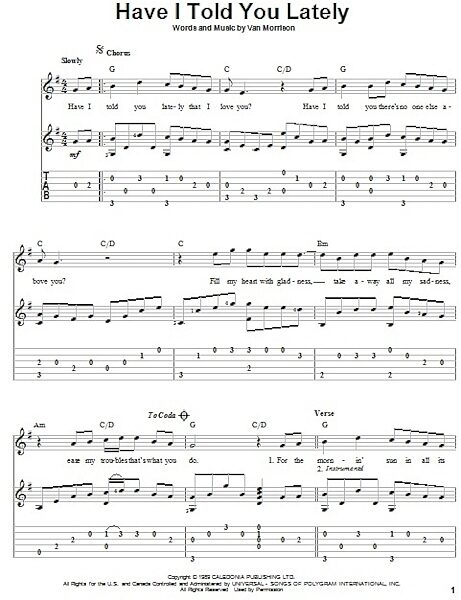 open zoom image for Have I Told You Lately - Solo Guitar, New, Main