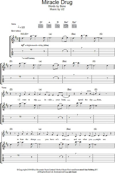 open zoom image for Miracle Drug - Guitar TAB, New, Main