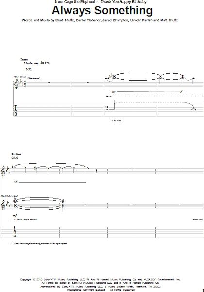 open zoom image for Always Something - Guitar TAB, New, Main