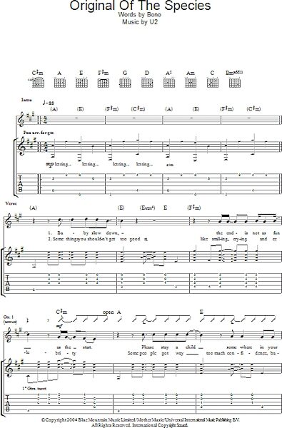 open zoom image for Original Of The Species - Guitar TAB, New, Main