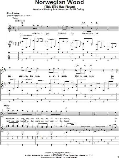 open zoom image for Norwegian Wood (This Bird Has Flown) - Solo Guitar, New, Main