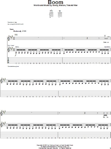 open zoom image for Boom - Guitar TAB, New, Main