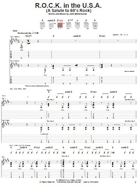 open zoom image for R.O.C.K. In The U.S.A. (A Salute To 60's Rock) - Guitar TAB, New, Main