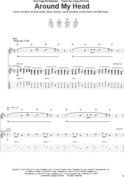 open zoom image for Around My Head - Guitar TAB, New, Main